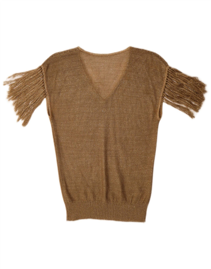 Vintage ženska bluza Top UK 10 Small Gold