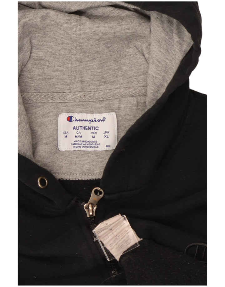 Champion muški pulover s kapuljačom na patentni zatvarač Srednje crni pamuk