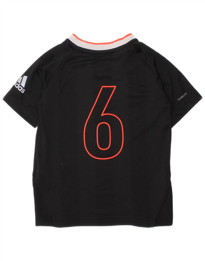 ADIDAS majica kratkih rukava Climalite za dječake 4-5 godina mala crna poliester