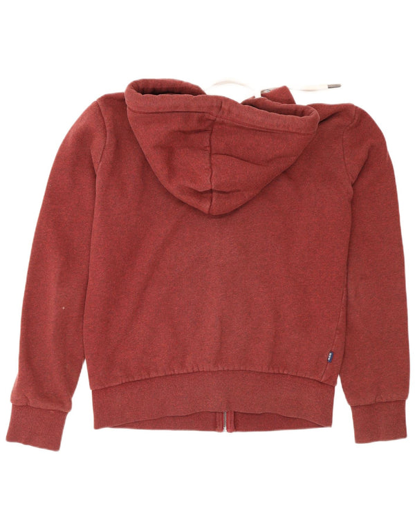Superdry muški pulover s kapuljačom s patentnim zatvaračem Regular Fit, mali, tamnocrveni pamuk