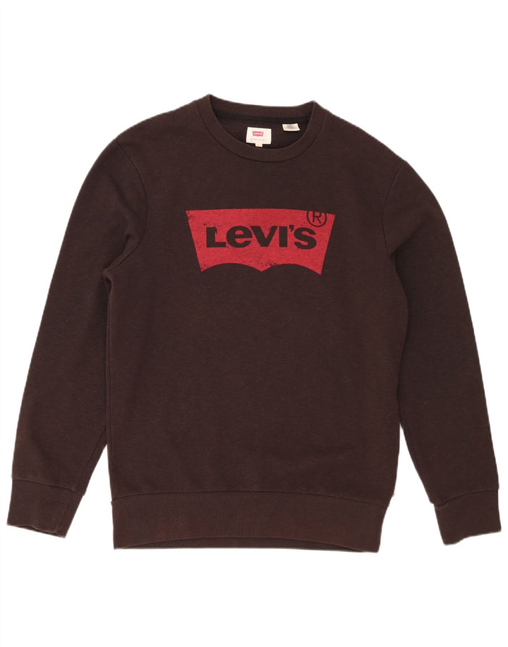 Levi's muška majica s grafičkim motivima, mali smeđi pamuk