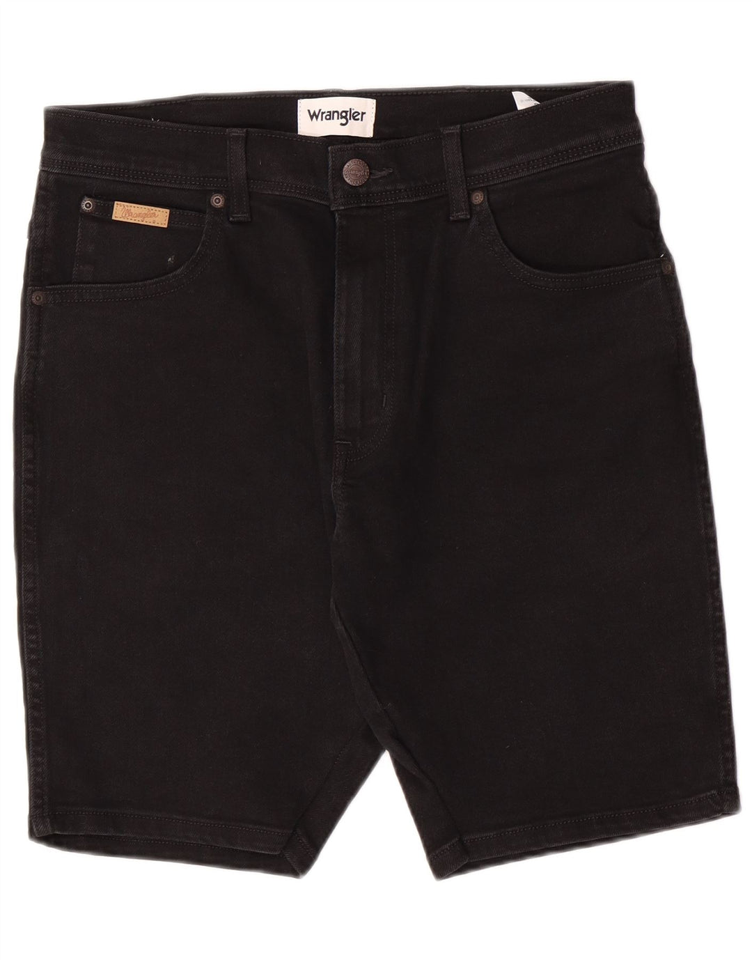 Wrangler muške teksas kratke hlače W30 Srednje crni pamuk