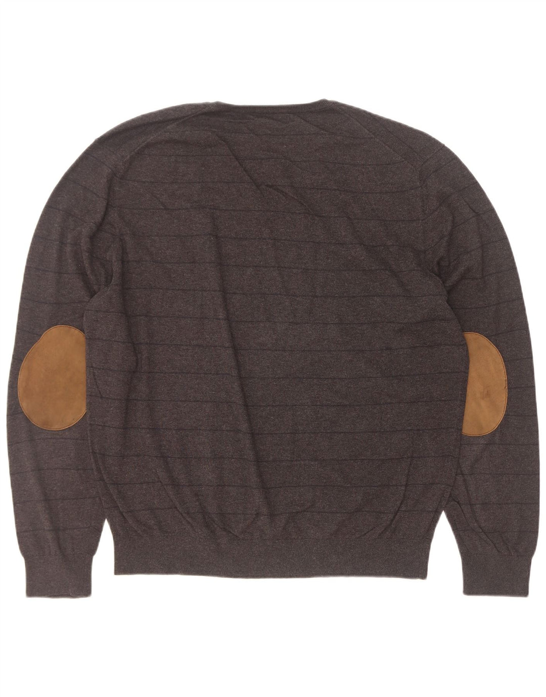 Muški džemper s V-izrezom 2XL crne pruge Massimo Dutti