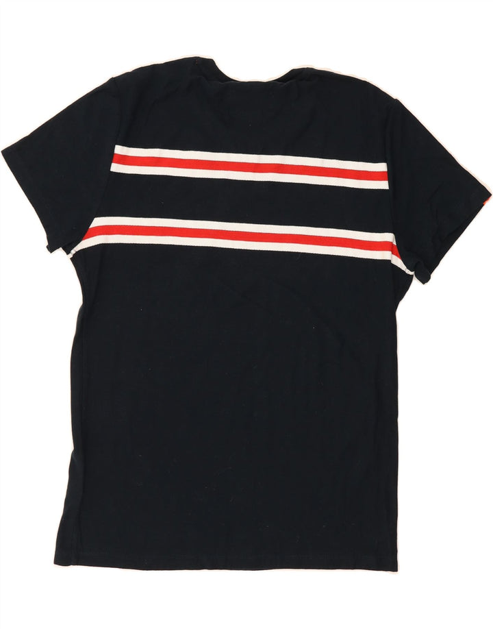 SUPERDRY Mens T-Shirt Top Medium Black Striped Cotton Vintage Superdry and Second-Hand Superdry from Messina Hembry 