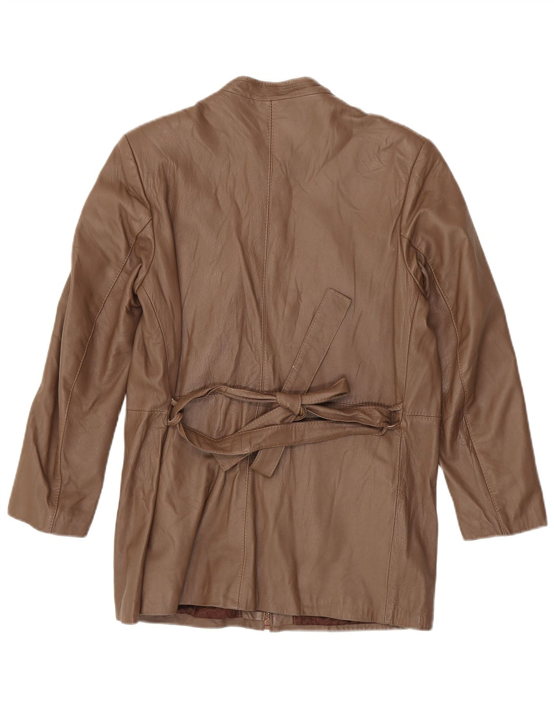 Vintage ženski kožni kaput UK 14 Srednje smeđa koža