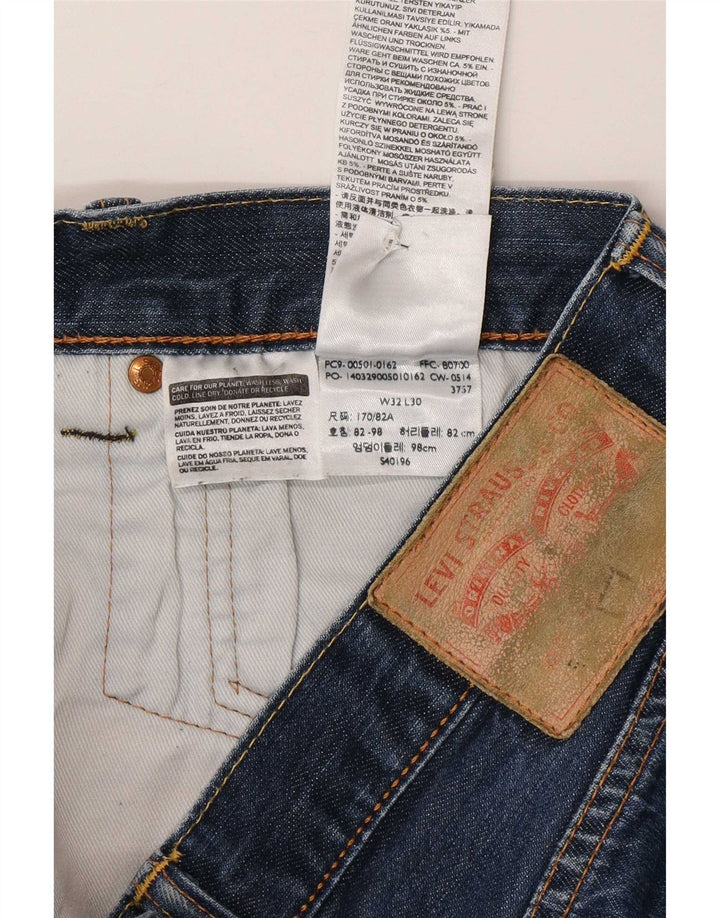 Levi's muške ravne traperice W32 L30 plavi pamuk