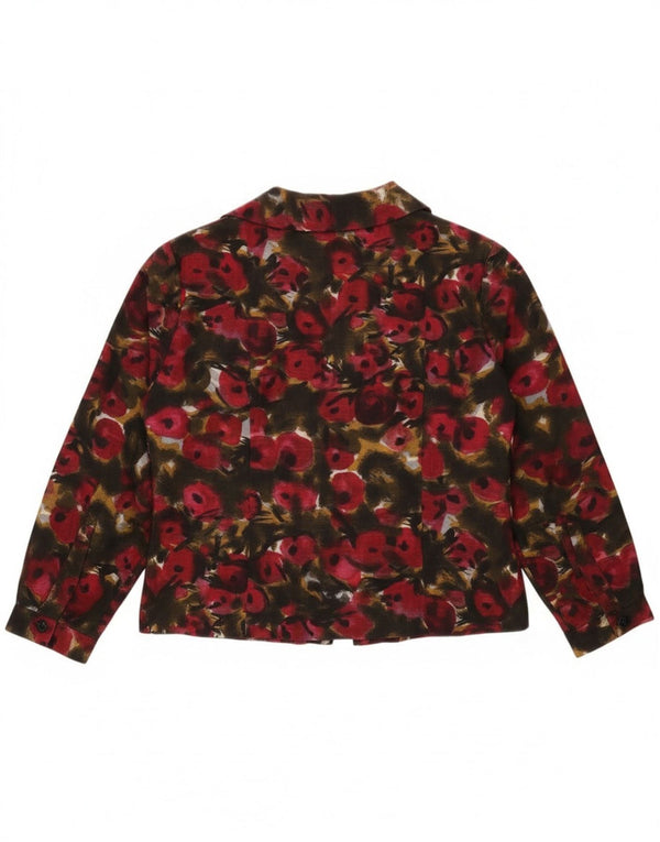 Vintage ženska košulja bluza UK 16 Veliki raznobojni cvjetni