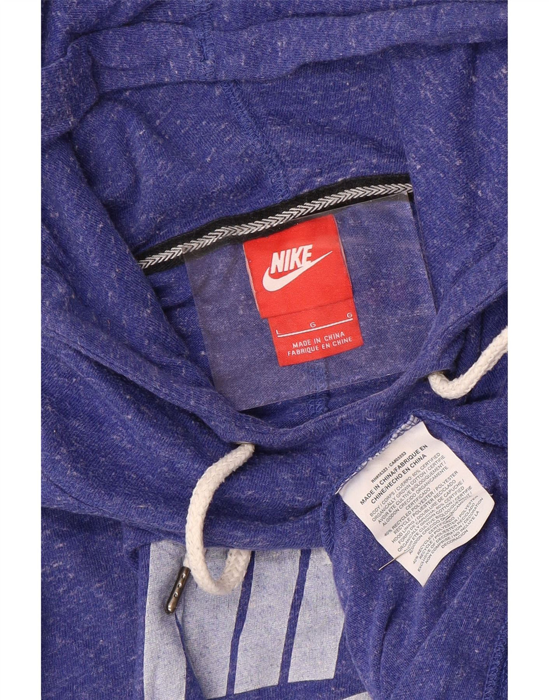 NIKE Ženska majica s kapuljačom s kapuljačom UK 16 Veliki ljubičasti flekasti poliester