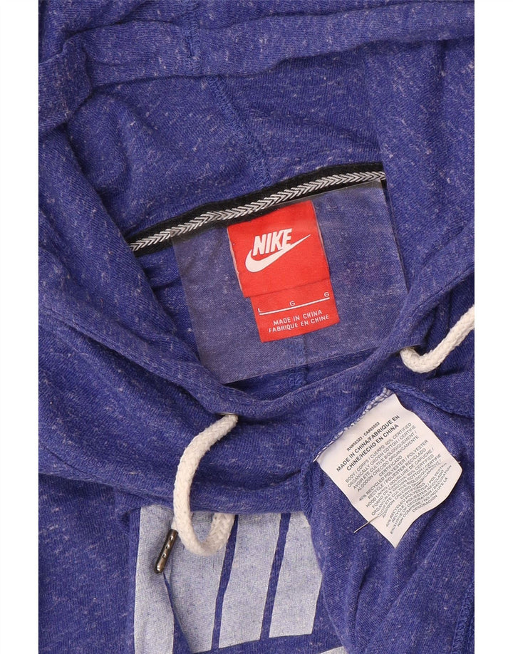 NIKE Ženska majica s kapuljačom s kapuljačom UK 16 Veliki ljubičasti flekasti poliester