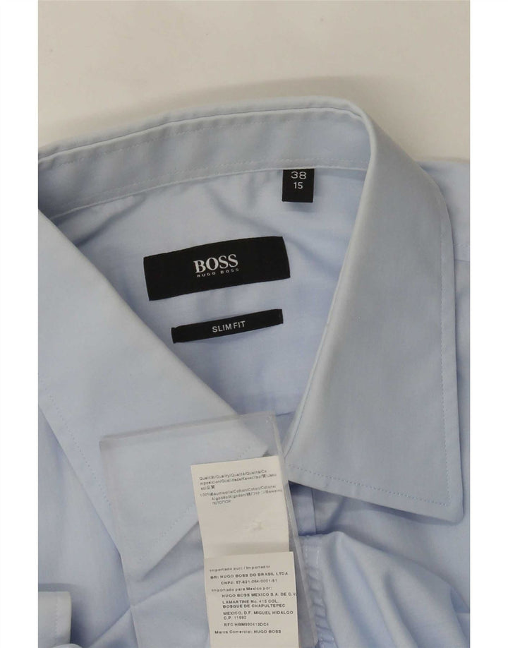Hugo Boss muška uska košulja veličina 38 15 srednje plavi pamuk