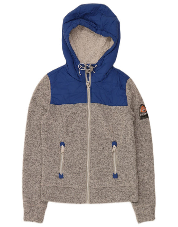 SUPERDRY ženska bomber jakna s kapuljačom UK 10 Small Grey Colourblock