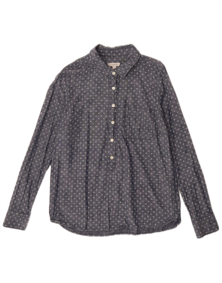 J. CREW Ženska pulover košulja US 6 Srednje plava na točkice