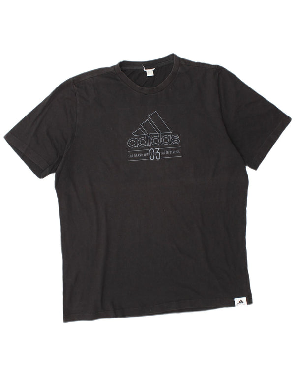 ADIDAS Muška majica kratkih rukava s grafičkim motivima, velika crna