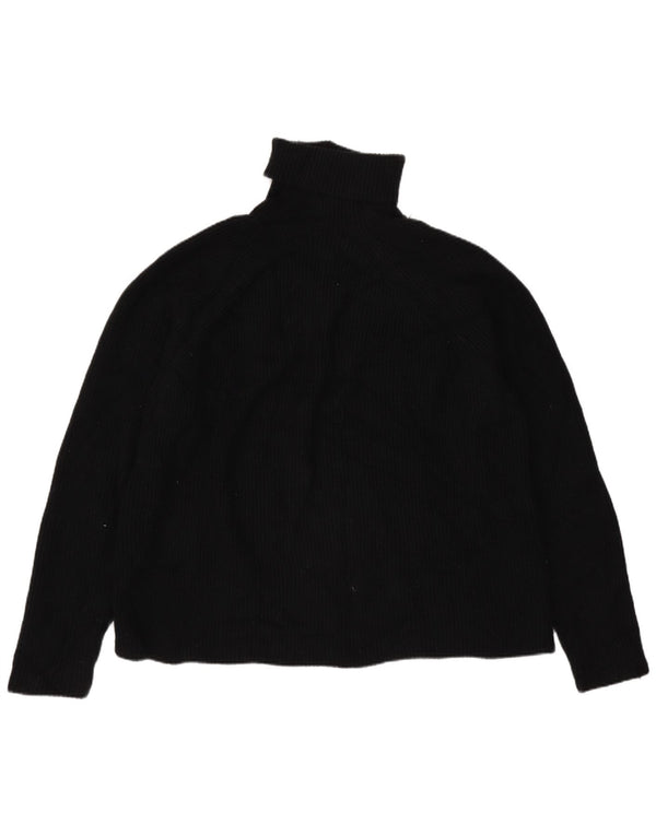 Marks & Spencer Mens Roll Neck Jumper Sweater Large Black Viscose