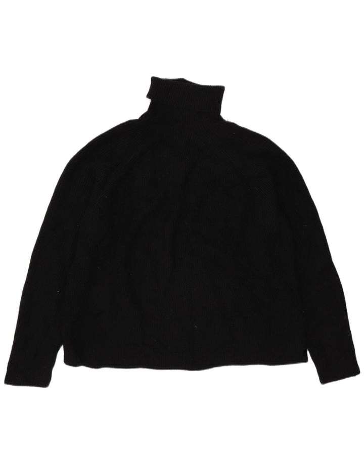 Marks & Spencer Mens Roll Neck Jumper Sweater Large Black Viscose