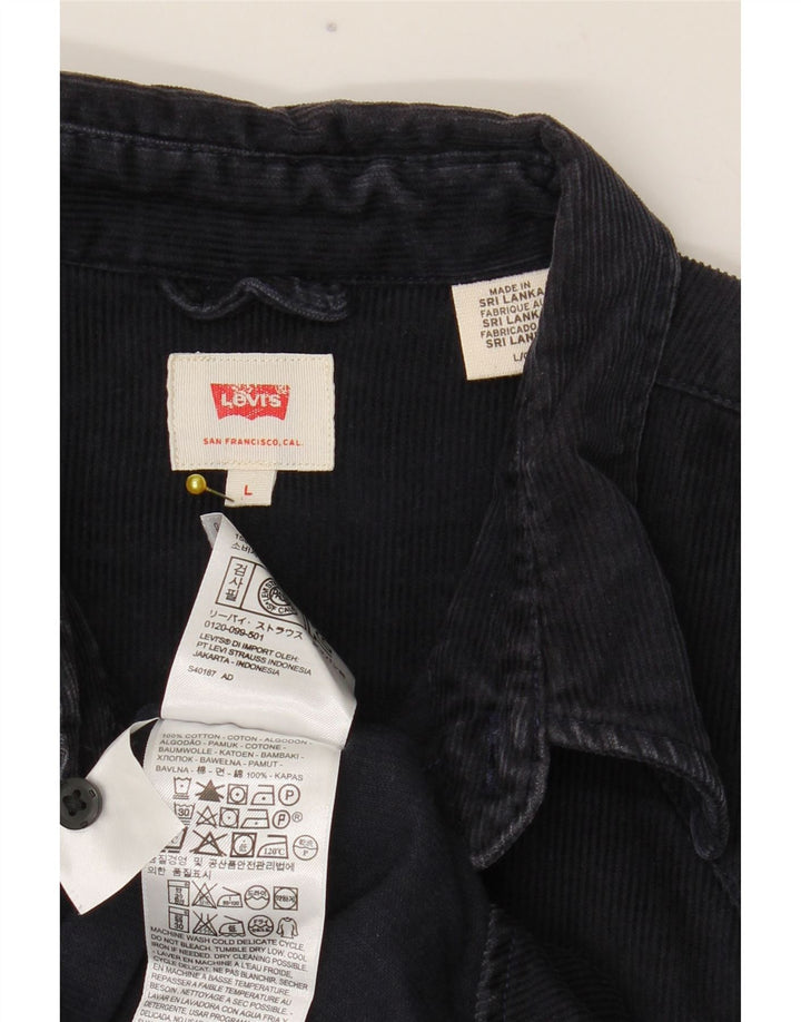 Levi's muška košulja od samta, veliki tamnoplavi pamuk