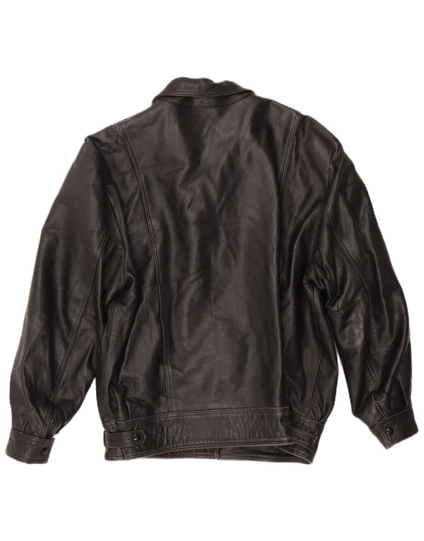 VINTAGE muška kožna jakna UK 40 velika crna