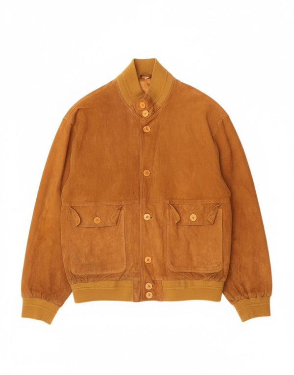 Vintage muška bomber jakna od brušene kože IT 50 velika bež koža