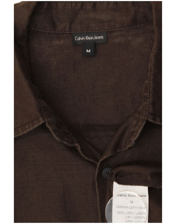 Calvin Klein Jeans muška košulja srednje smeđe platno