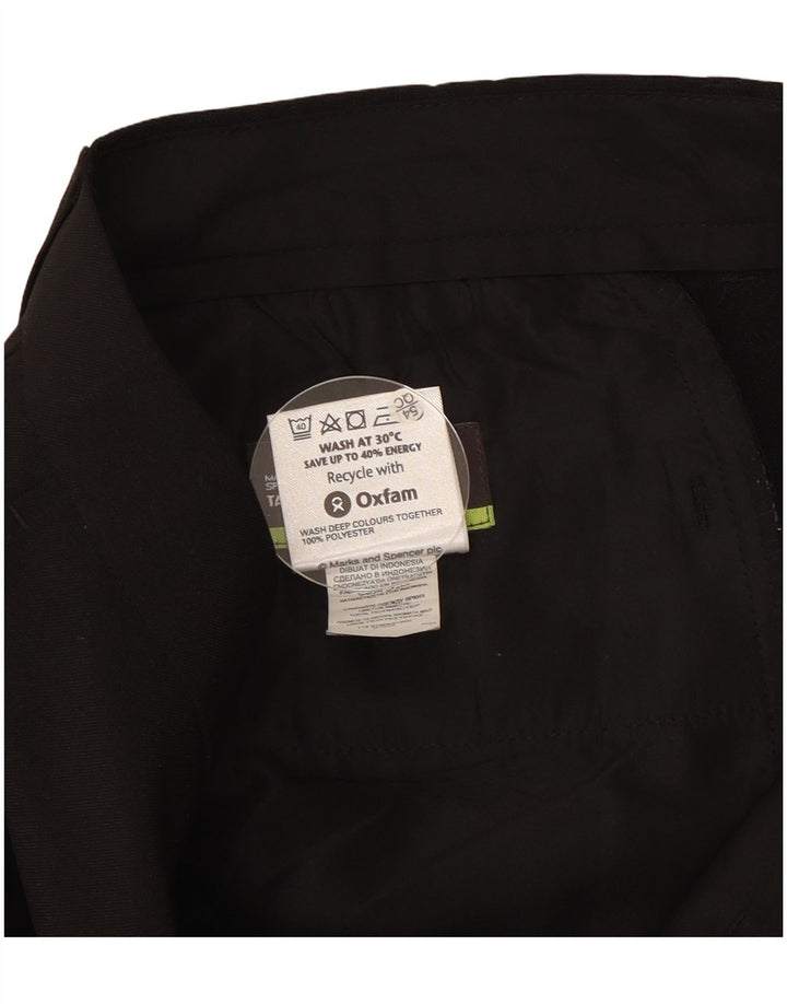 Marks & Spencer muške ravne chino hlače W36 L29 crni poliester