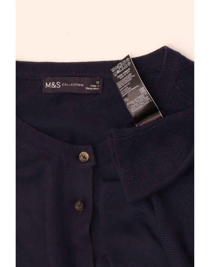 Marks & Spencer ženski kardigan pulover UK 12 srednje tamnoplava viskoza