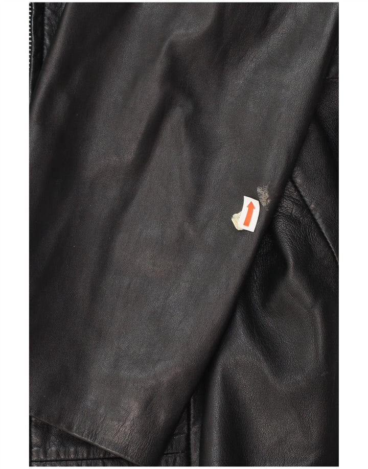 GERRY WEBER Ženski kožni kaput UK 16 Veliki crni kožni