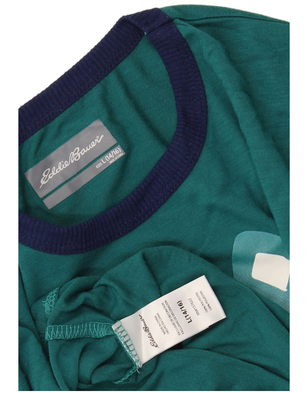EDDIE BAUER Dječja majica dugih rukava s grafikama 13-14 godina, velika zelena