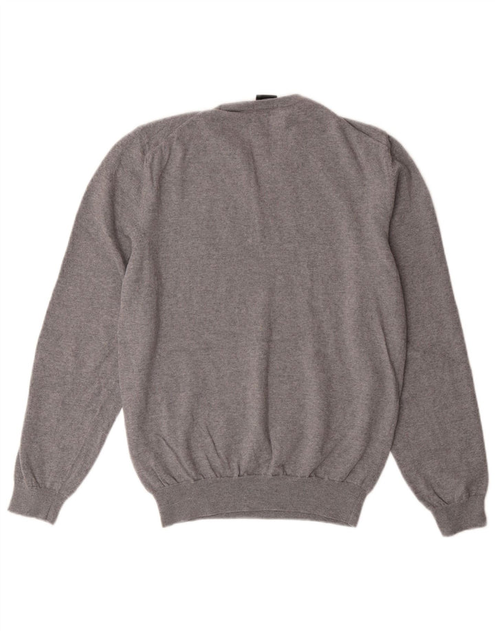 HUGO BOSS Ženski džemper s V-izrezom UK 10 Mali sivi