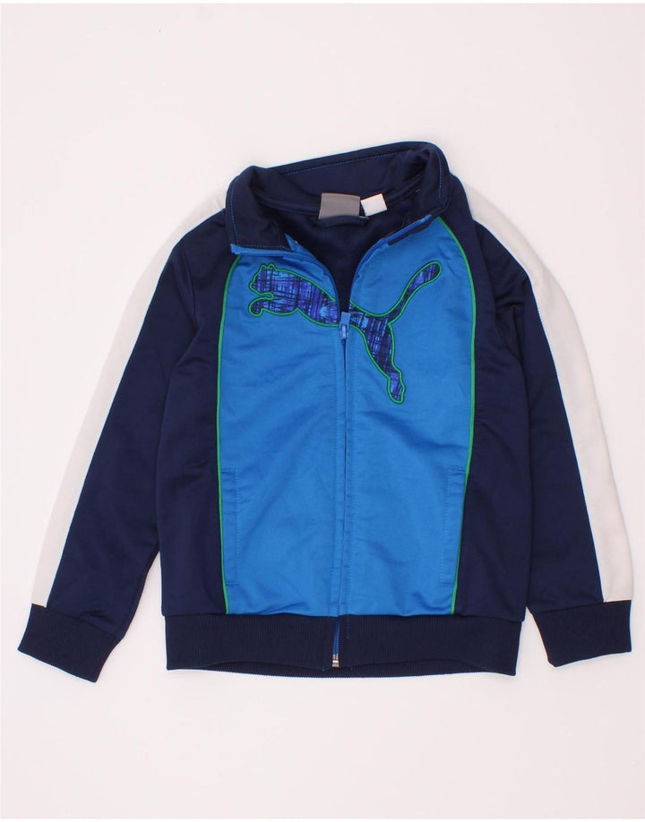 Gornja jakna trenirke Puma Boys Graphic 2-3 Years Navy Blue Colourblock
