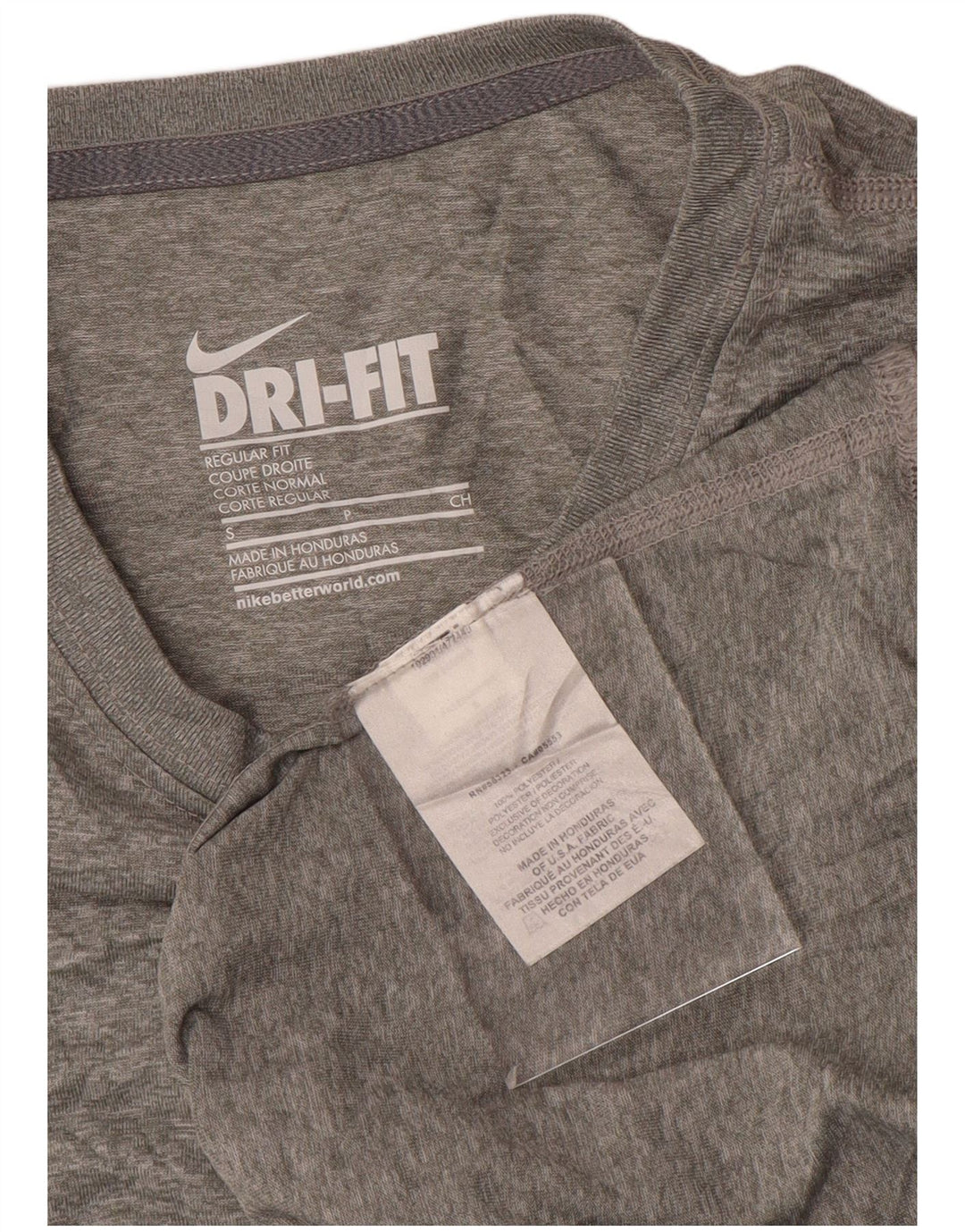 Nike ženska majica Dri Fit Regular Fit dugih rukava UK 10 mala siva poliester