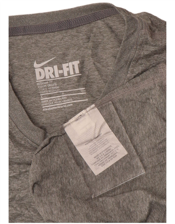 Nike ženska majica Dri Fit Regular Fit dugih rukava UK 10 mala siva poliester