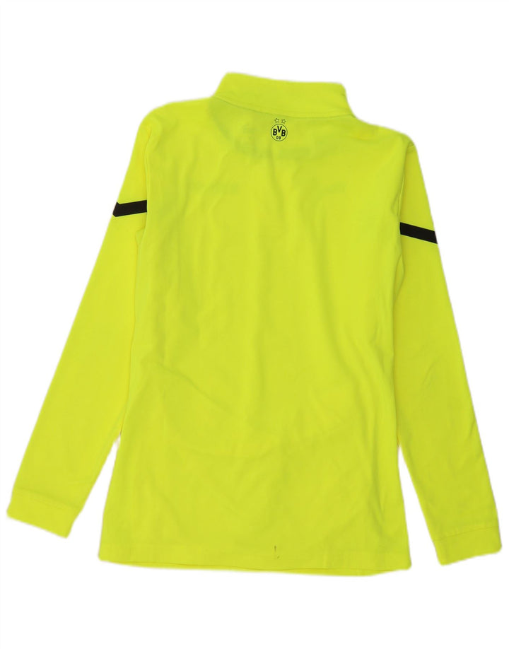 PUMA Mens BVB Dortmund Zip Neck Pullover Tracksuit Top Small Yellow