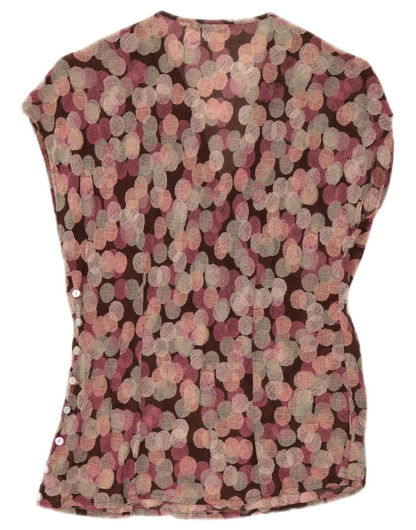 MARKS & SPENCER Ženska majica bez rukava UK 12 srednje ljubičasta geometrijska