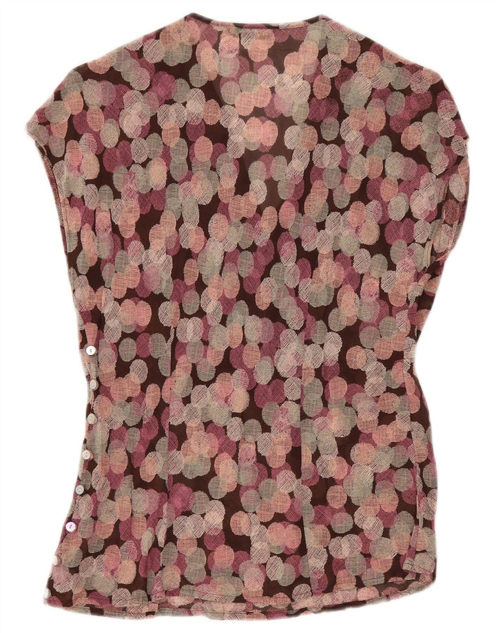 MARKS & SPENCER Ženska majica bez rukava UK 12 srednje ljubičasta geometrijska