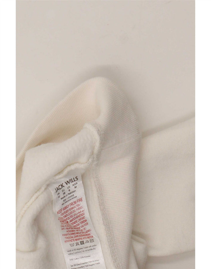Jack Wills Ženska majica s kratkim rukavima UK 10 Mali bijeli pamuk