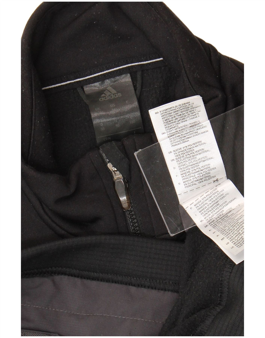 Adidas muška gornja jakna za trenirku UK 40/42 srednje crni poliester