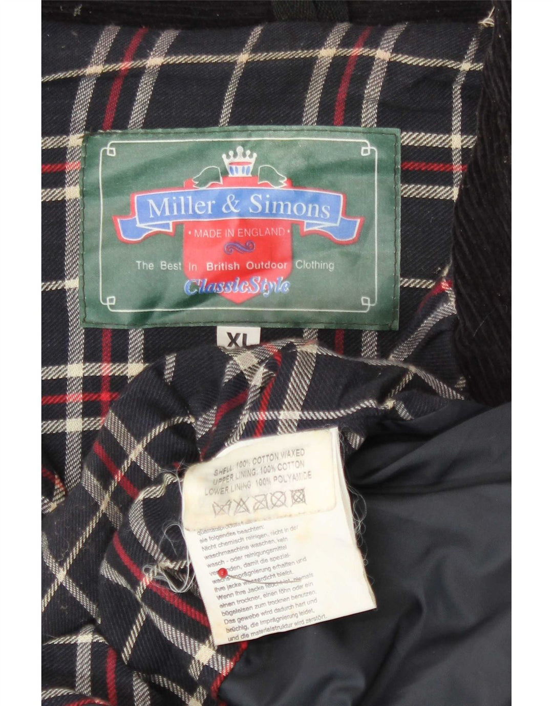 Miller & Simons muška jakna od voštanog pamuka UK 42 XL crna