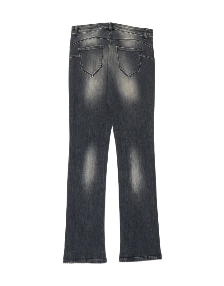 Benetton ženske traperice Acid Wash Bootcut W28 L33 plavi pamuk