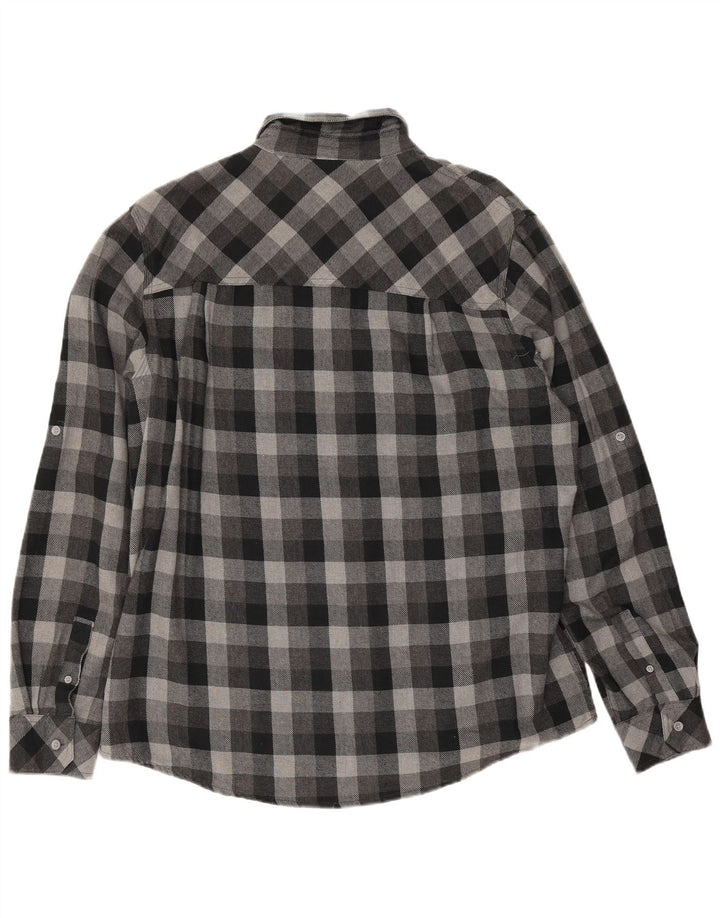 Cherokee muška flanelska košulja 2XL sivi karirani pamuk