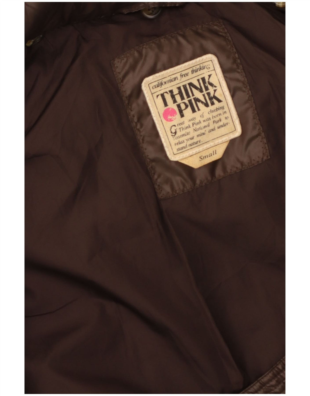 Think Pink ženski podstavljeni kaput s kapuljačom UK 10 Small Brown