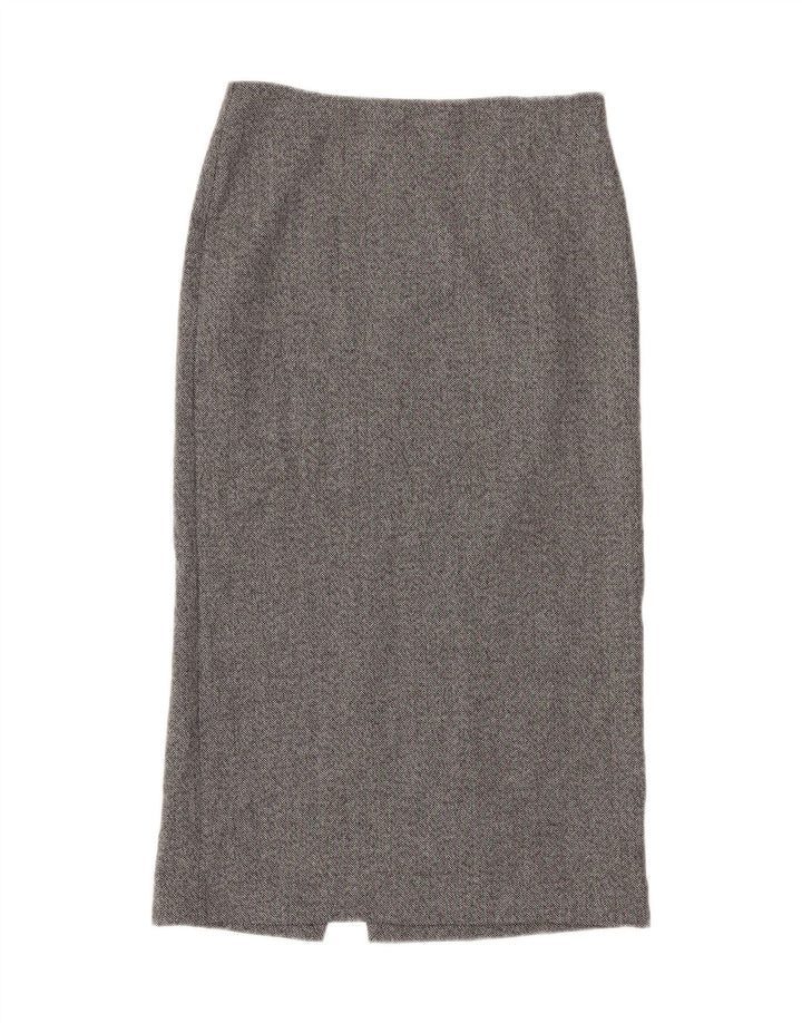 ZARA Womens Straight Skirt Medium W28  Grey Chevron Polyester Vintage Zara and Second-Hand Zara from Messina Hembry 