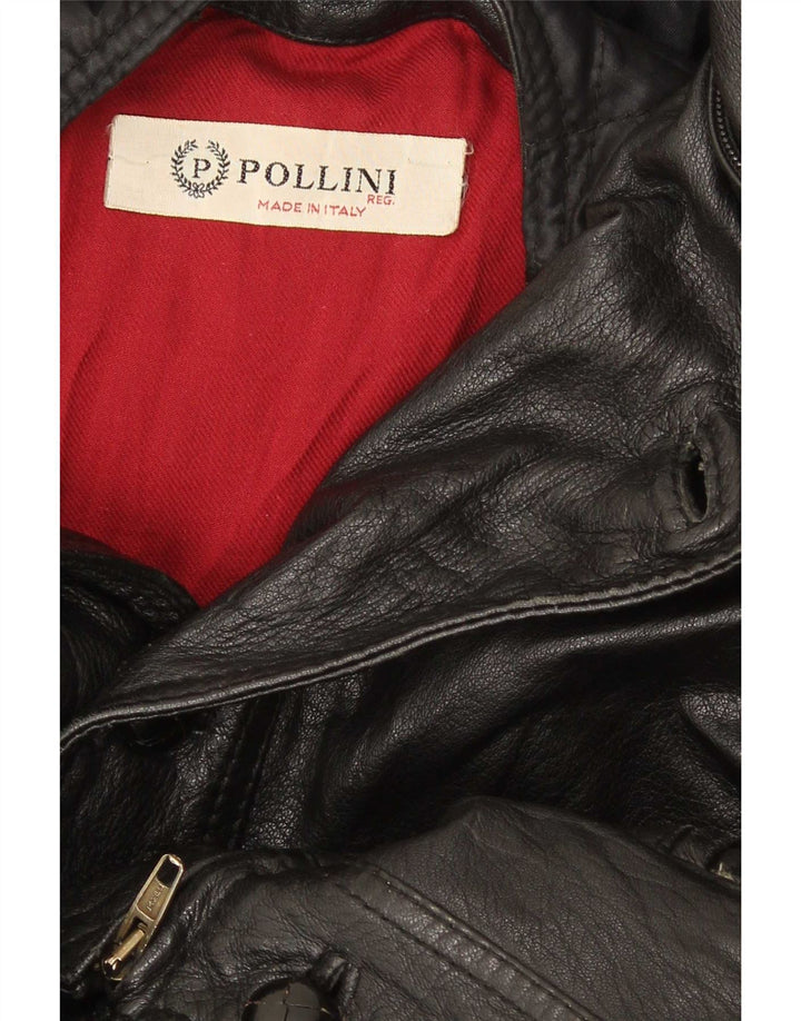 Pollini muška kožna jakna UK 40 velika crna