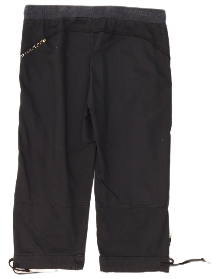 NIKE ženske kapri hlače UK 12 srednje W32 L20 crni pamuk