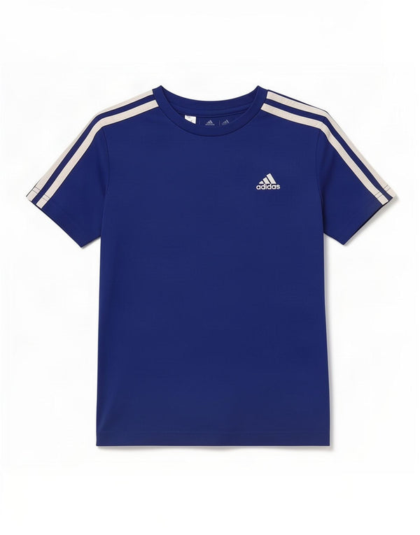 Adidas Boys Aeroready T-Shirt Top 8-9 Years Blue Poliester