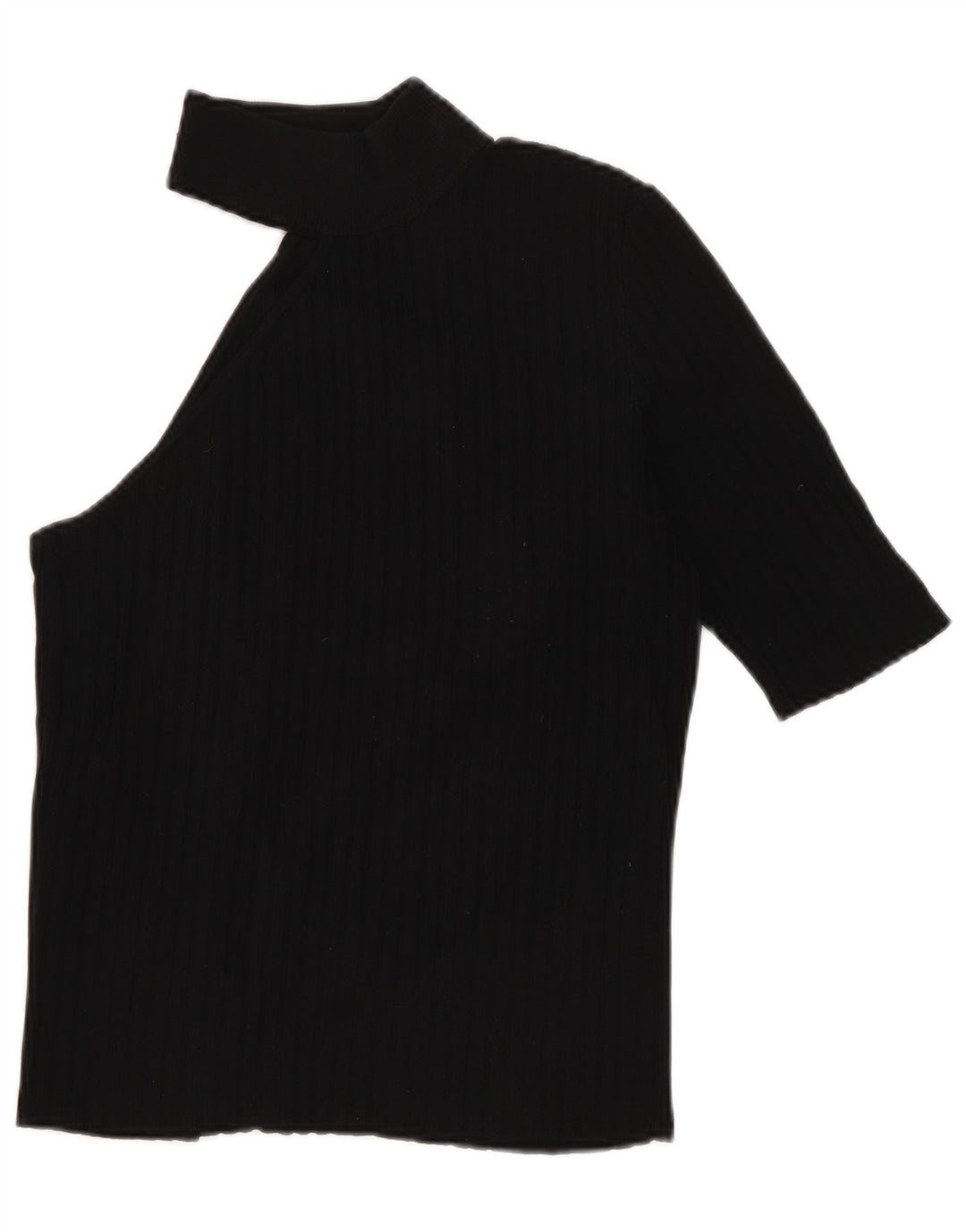 Zara ženska majica na jedno rame UK 12 Srednje crni najlon