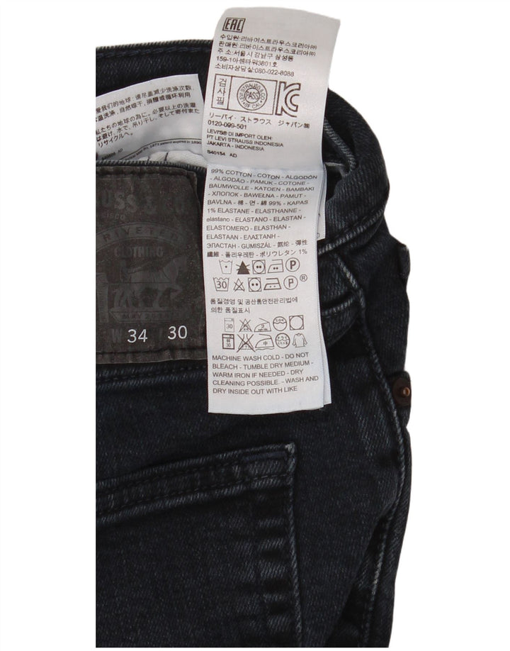 Levi's muške 505 ravne traperice W34 L30 tamnoplavi pamuk