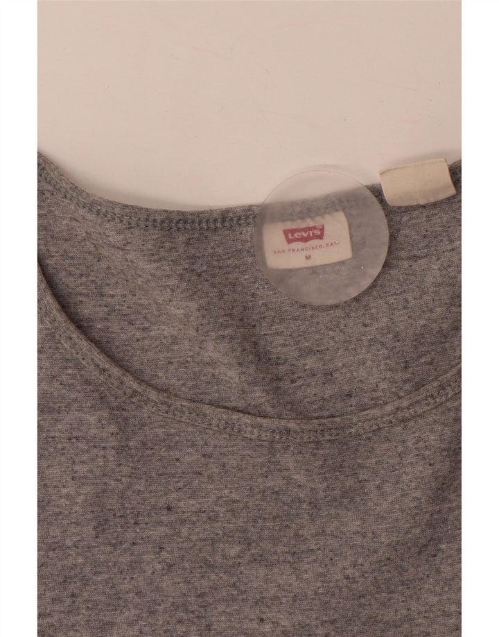 Levi's ženska majica kratkih rukava UK 12 srednje sivi flekasti pamuk