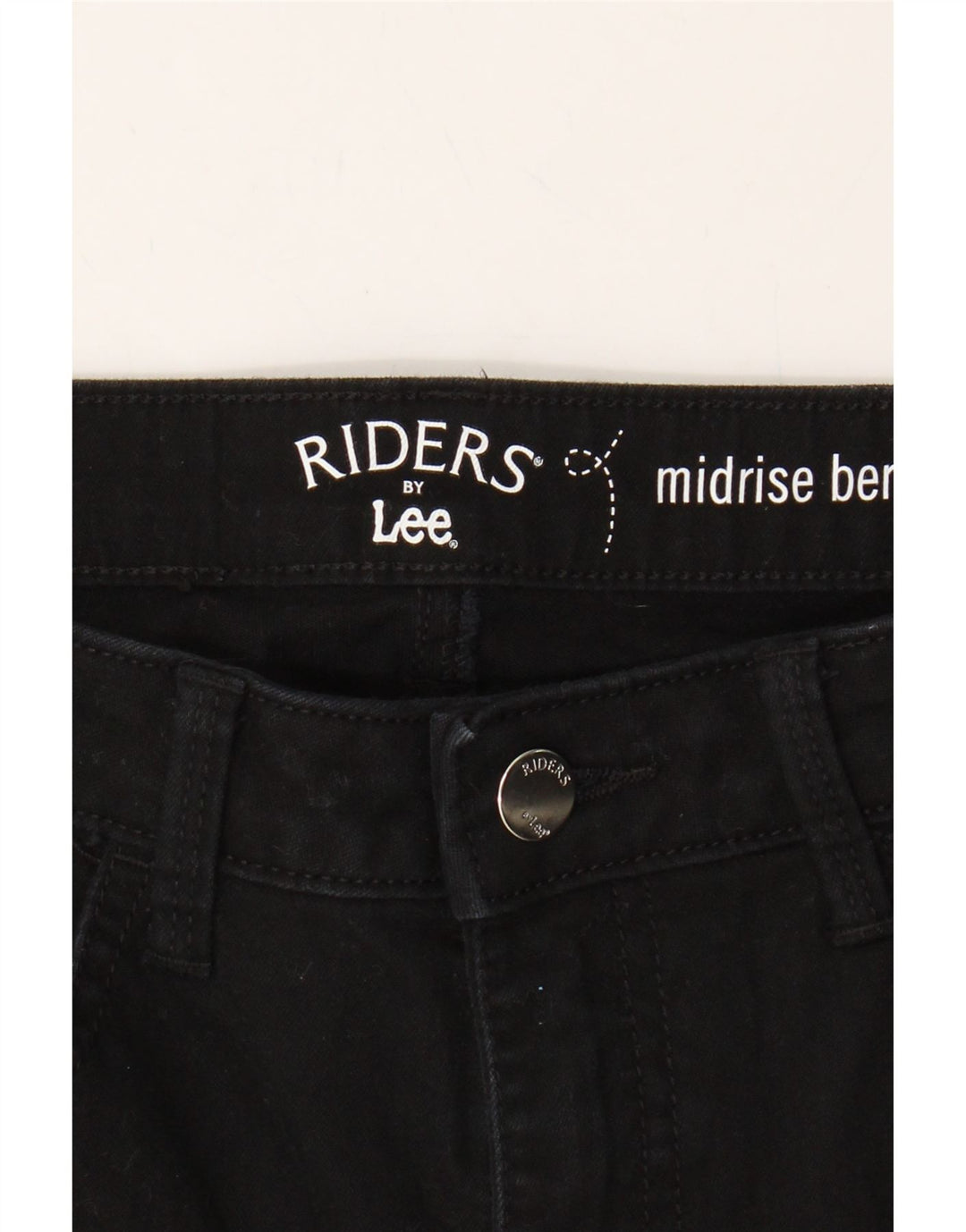 LEE Womens Riders Mid Rise Bermuda Denim Shorts US 8 Medium W30 Black Vintage Lee and Second-Hand Lee from Messina Hembry 