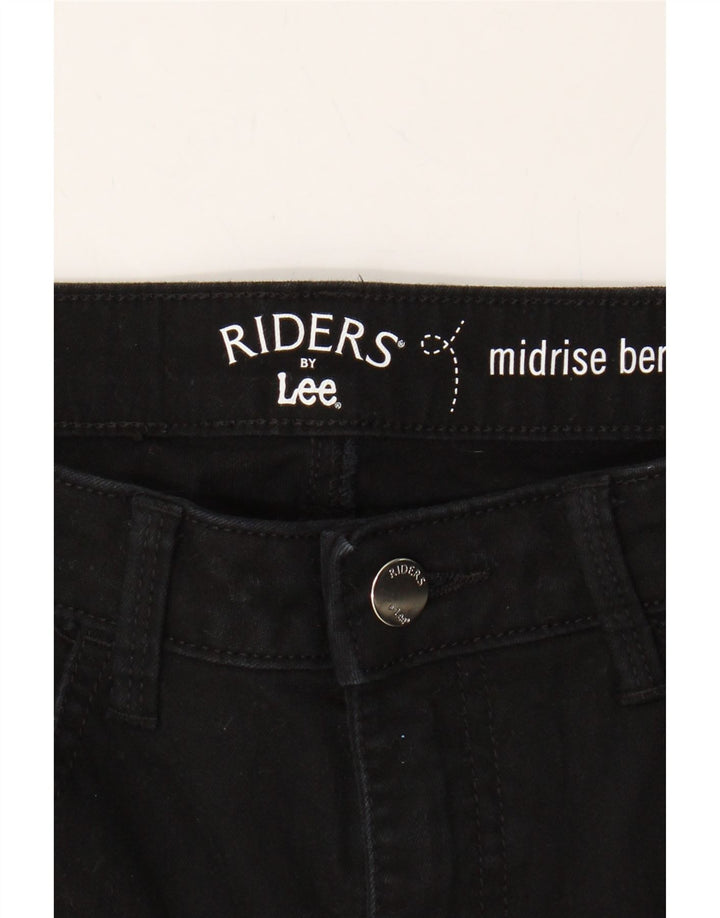 LEE Womens Riders Mid Rise Bermuda Denim Shorts US 8 Medium W30 Black Vintage Lee and Second-Hand Lee from Messina Hembry 
