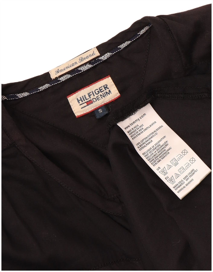 Tommy Hilfiger ženska prevelika košulja UK 10 Mala crna pamuk